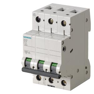 Siemens  1A 3 Pole C-Curve 7.5kA MCB 5SL6301-7RC