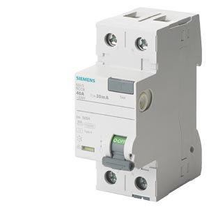 Siemens  63A 2 Pole 300mA 2MW Type A 240/415V AC RCCB 5SV36166RC