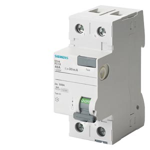 Siemens  80A 2 Pole 30mA 2MW 240/415V AC RCCB 5SV43170RC