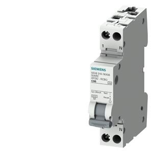 Siemens  AFDD MCB Combination 30mA, 6kA, 1+N, C-Curve, 40A Type AC Compact 5SV63167KK40