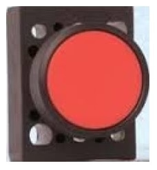 Siemens Make Pushbutton, 22 mm, Plastic, Red 3SB52 3SB5000-0AC01