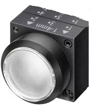 Siemens Make Pushbutton, 22 mm, Plastic, White 3SB52 3SB5000-0AG01