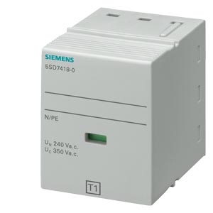 Siemens   Replacement Plug Type 1 N-PE Connection Class B 5SD74131 SPD Type 5SD74180