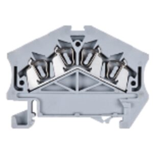Elmex  Spring Clamp Terminals - Feed Through (35mm Rail Mounted), DCT 2.5 2x2, Blue (Pack of 100)