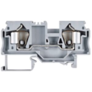 Elmex  Spring Clamp Terminals - Feed Through (35mm Rail Mounted), DST 16, Grey (Pack of 100)