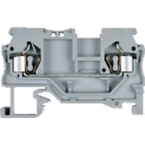 Elmex  Spring Clamp Terminals - Feed Through (35mm Rail Mounted), DST 2.5, Grey (Pack of 100)