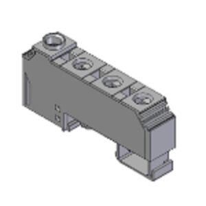 Elmex  Spring Clamp Distribution Block, DTB 35 - 10, Yellow (Pack of 50)