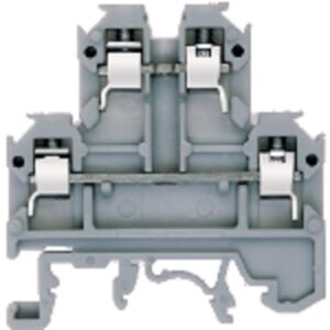 Elmex Make Double Deck Terminals, KU2D 4, 500 V/24 A/2.5 sq mm/0.4 Nm, Grey