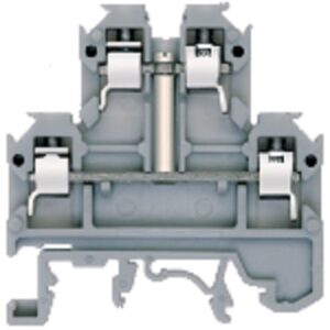 Elmex Make Double Deck Terminals, KUDD 4, 500 V/24 A/2.5 sq mm/0.4 Nm, Black (Pack of 100)