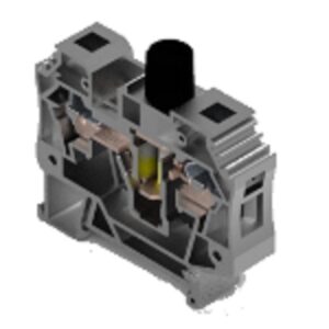 Elmex  Spring Clamp Terminal - Fuse, SCF 6, Black (Pack of 50)