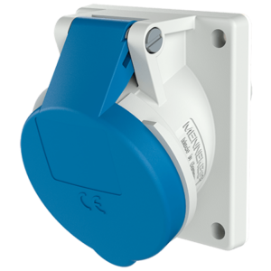 Mennekes CEE Panal Mounted Receptacle, 20 Inclination, 16A, 2+E Pole, 230V 1463