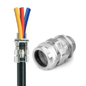 COMET DOUBLE COMPRESSION BRASS CABLE GLAND WITH NICKEL-PLATED O.D: 18.1-20.0 MM NIPPLE THREAD 1